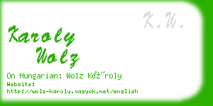 karoly wolz business card